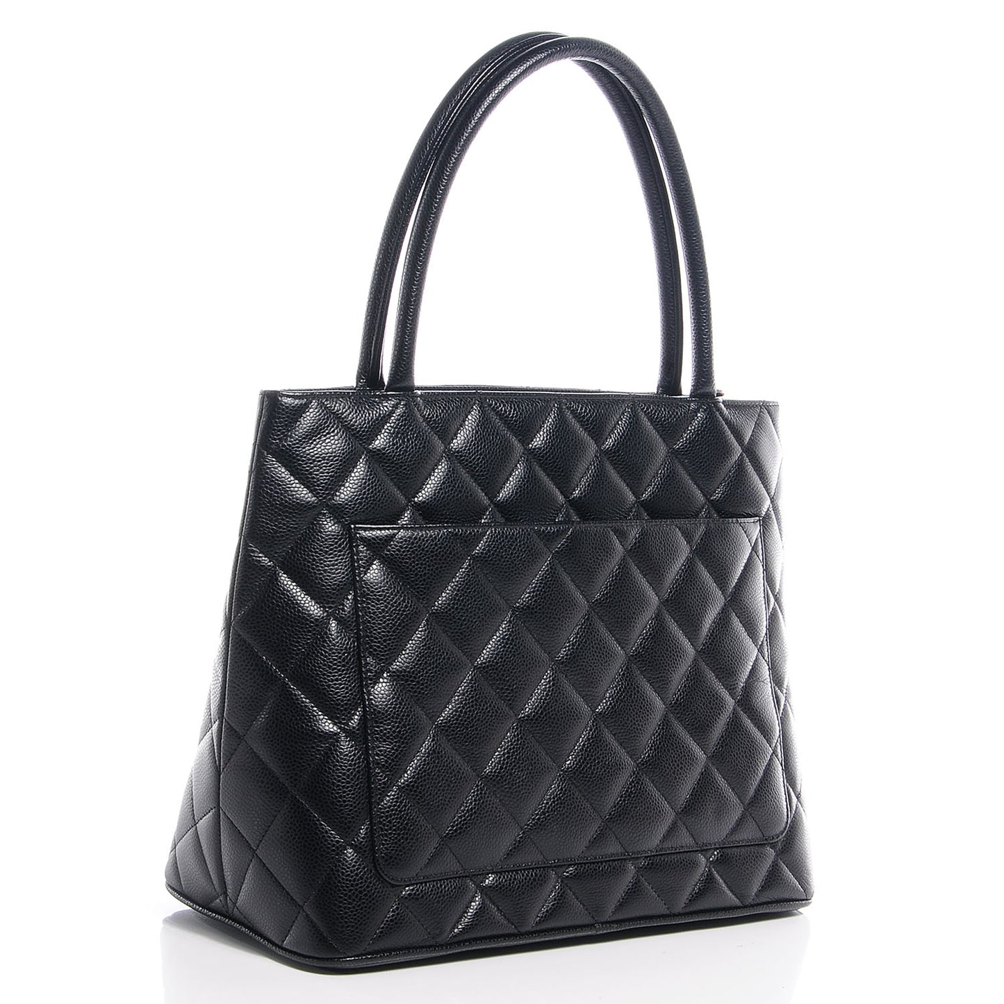 Caviar Quilted Medallion Tote Black