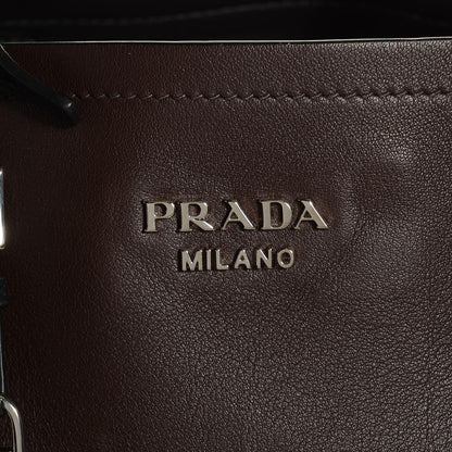 Prada City Calf Double Bag Caffe Black 3 of 9