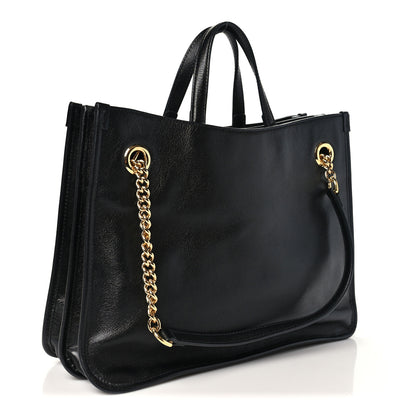 Gucci New Sakai Calfskin Lux Medium Horsebit 1955 Tote Bag Black 3 of 11