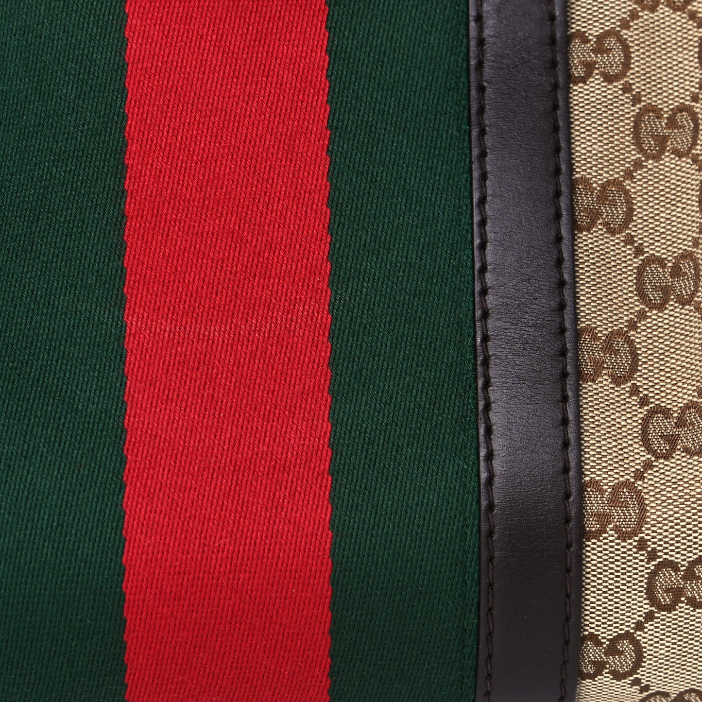 Monogram Vintage Web Small Boston Dark Brown