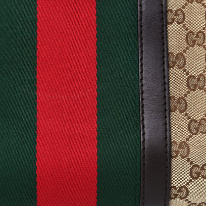 Gucci Monogram Vintage Web Small Boston Dark Brown 7 of 14
