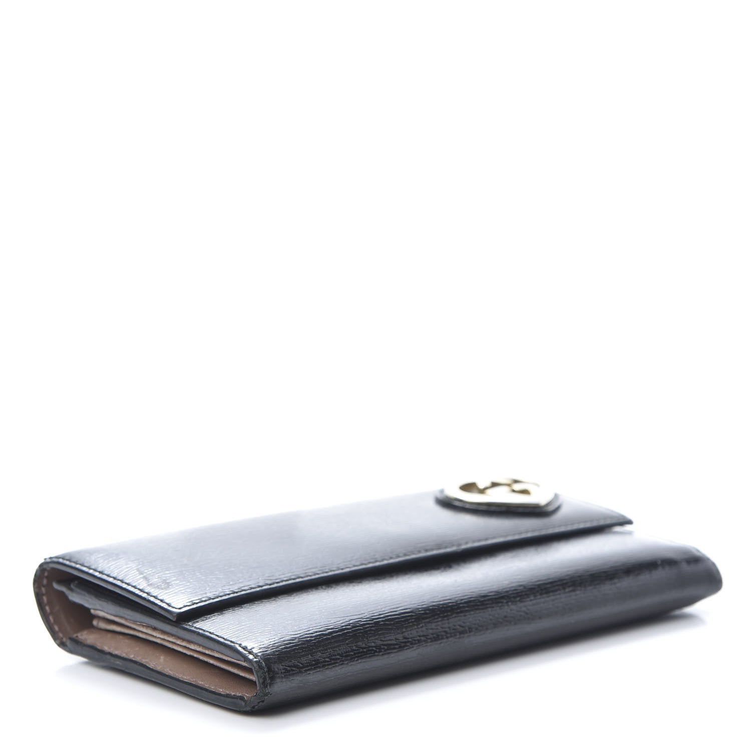 Gucci Shangai Calfskin Lovely Heart Continental Wallet Black 4 of 16