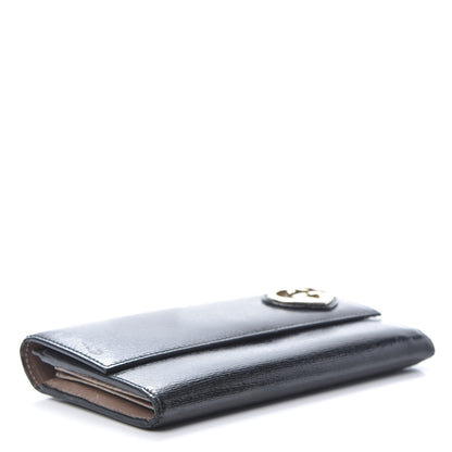 Gucci Shangai Calfskin Lovely Heart Continental Wallet Black 4 of 16