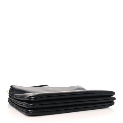 Celine Lambskin Large Trio Crossbody Bag Black 4 of 11