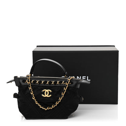 Chanel Nylon Grosgrain Quilted Lifestyle Clutch with Chain Black 10 of 10