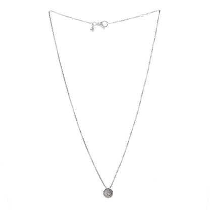David Yurman Sterling Silver Diamond 8mm Petite Chatelaine Pave Pendant Necklace 3 of 4