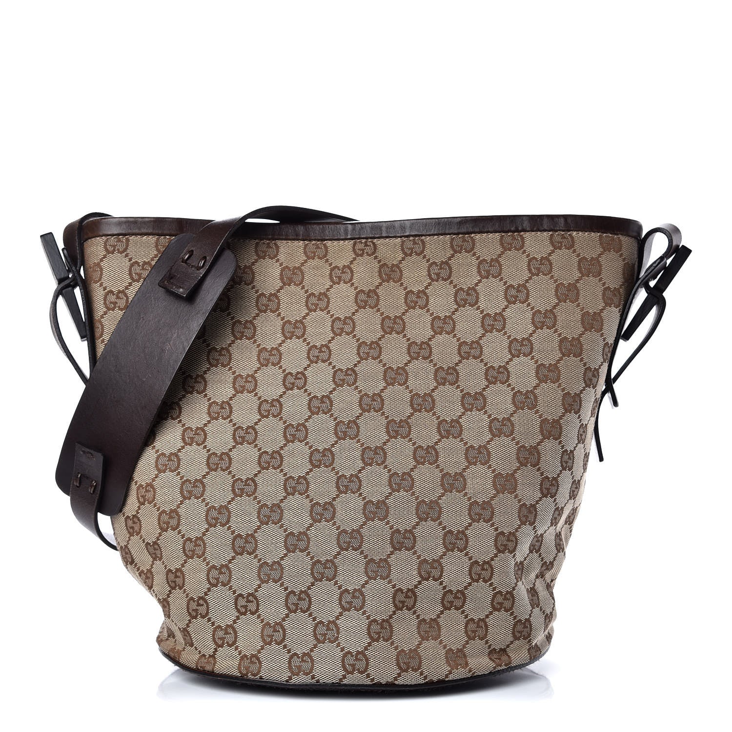 Gucci Monogram Bucket Bag Brown 1 of 15