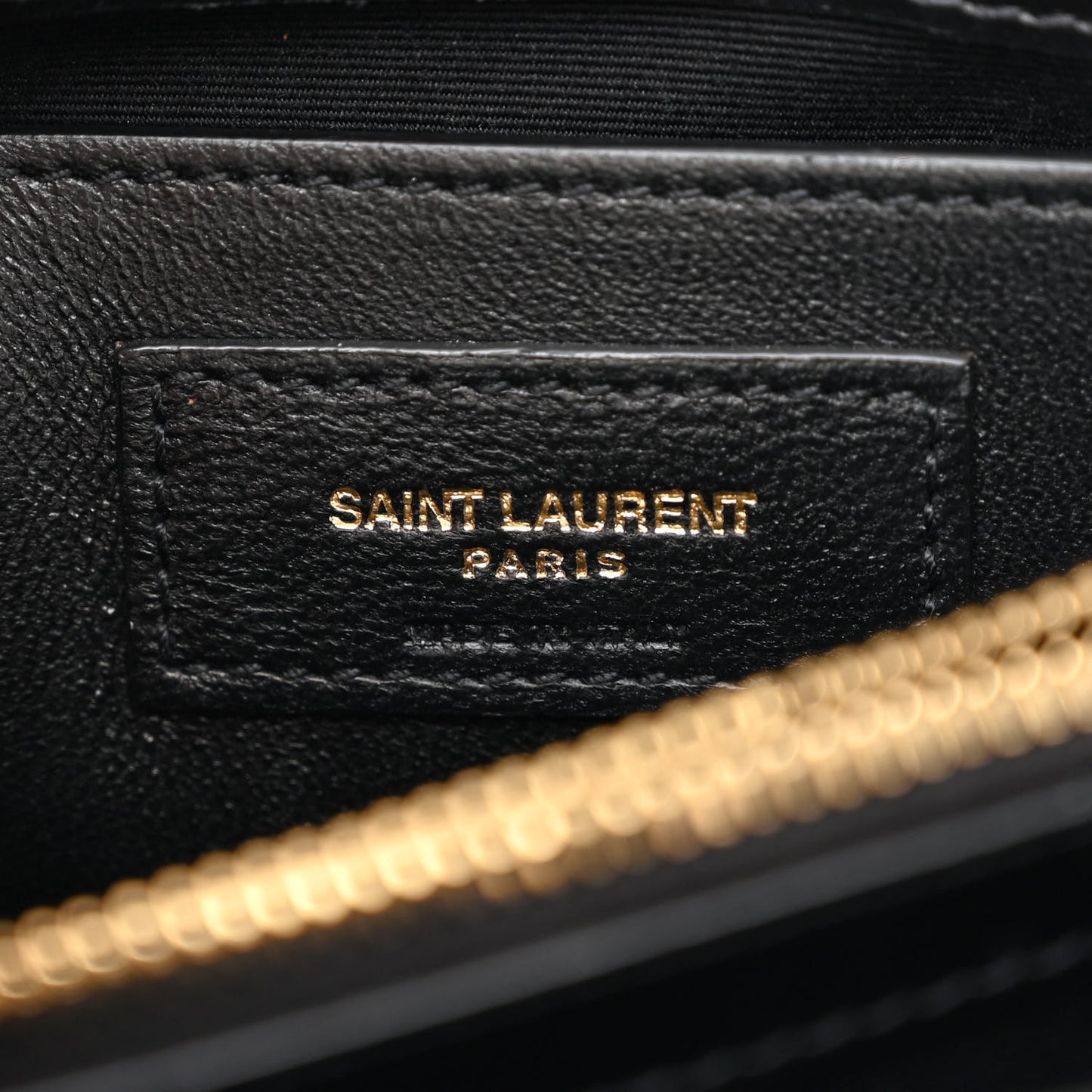 Calfskin Y Quilted Monogram Small Loulou Chain Satchel Black
