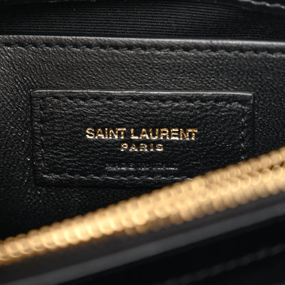 Saint Laurent Calfskin Y Quilted Monogram Small Loulou Chain Satchel Black 6 of 10