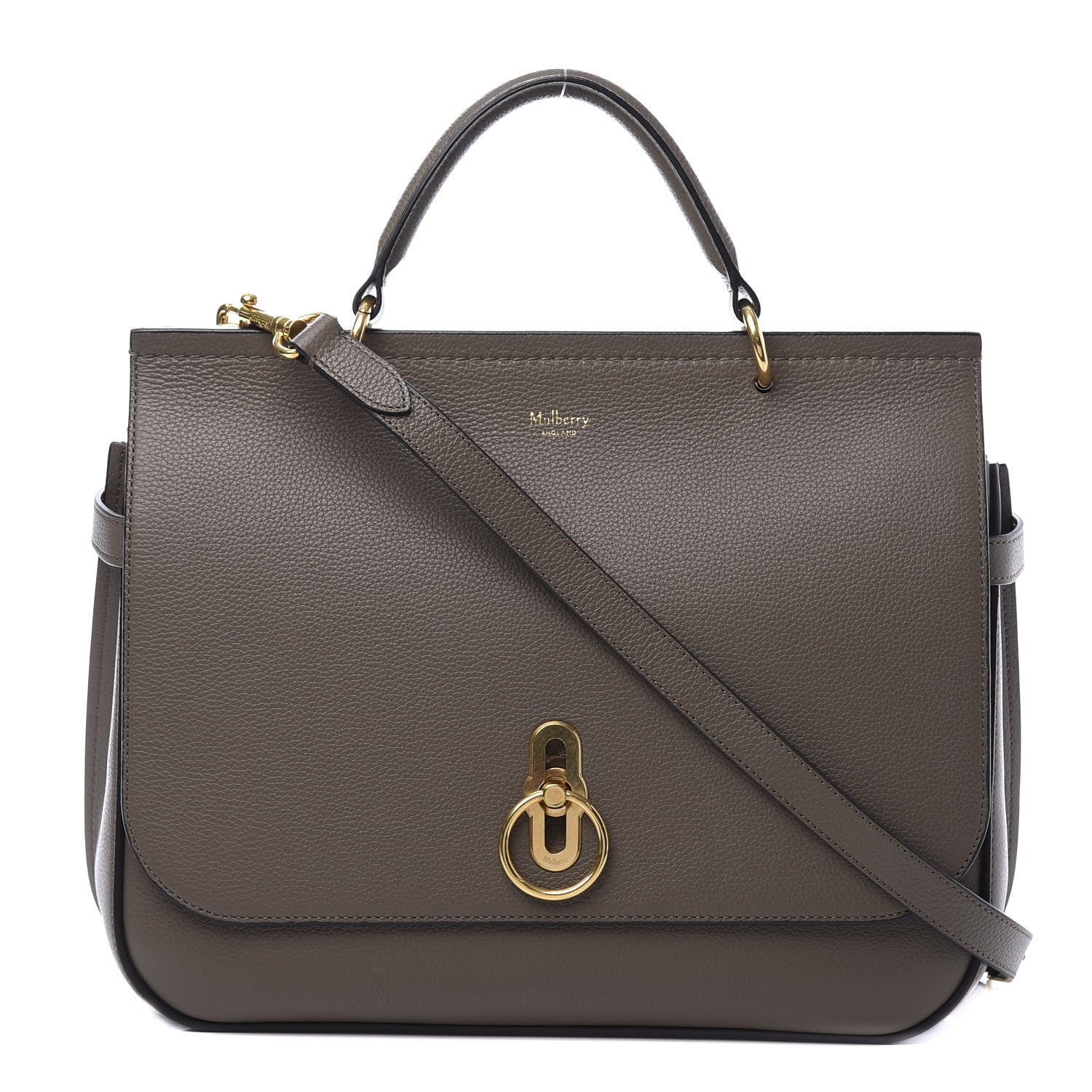Mulberry Natural Grain Amberley Satchel Mole Grey 1 of 9