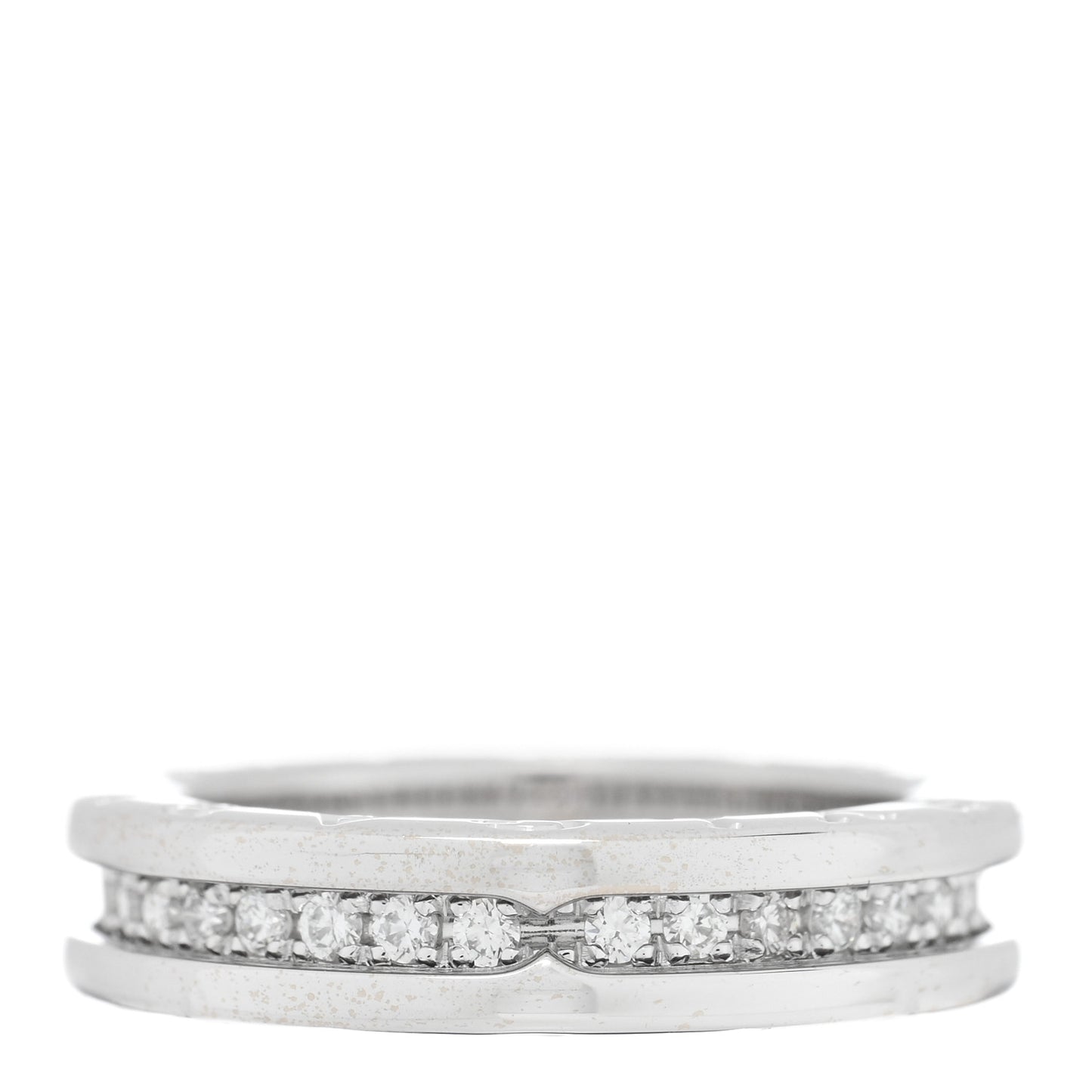 18K White Gold Diamond B.Zero1 One-Band Pave Ring 53/6.25
