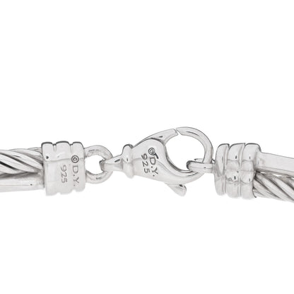 David Yurman Sterling Silver Diamond 3mm Crossover Bracelet 3 of 3