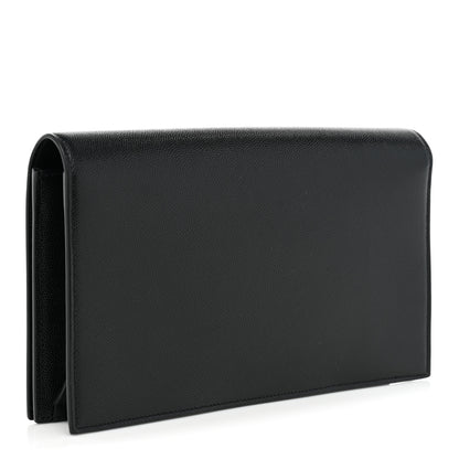Saint Laurent Grain De Poudre Classic Monogram Kate Clutch Black 3 of 8