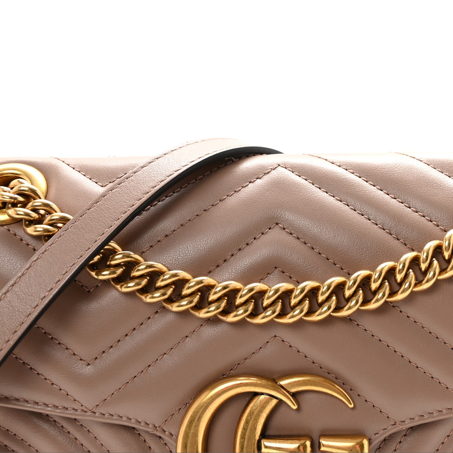 Gucci Calfskin Matelasse Small GG Marmont Shoulder Bag Porcelain Rose 8 of 10