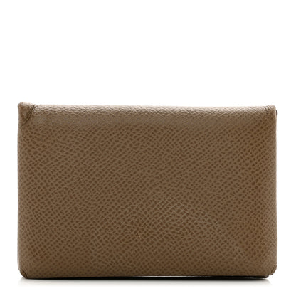 Hermes Epsom Calvi Card Case Etoupe 1 of 9