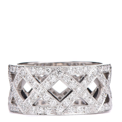 Tiffany Platinum Diamond Braided Wide Band Ring 48 4.5 3 of 4