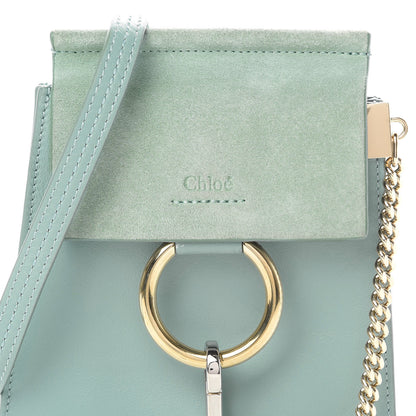 Chloe Suede Calfskin Mini Faye Bracelet Bag Cloudy Blue 8 of 13
