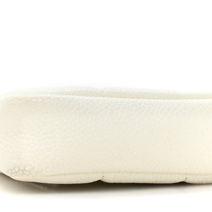 Chanel Caviar Quilted Diamond Belt Bag White 8 of 10