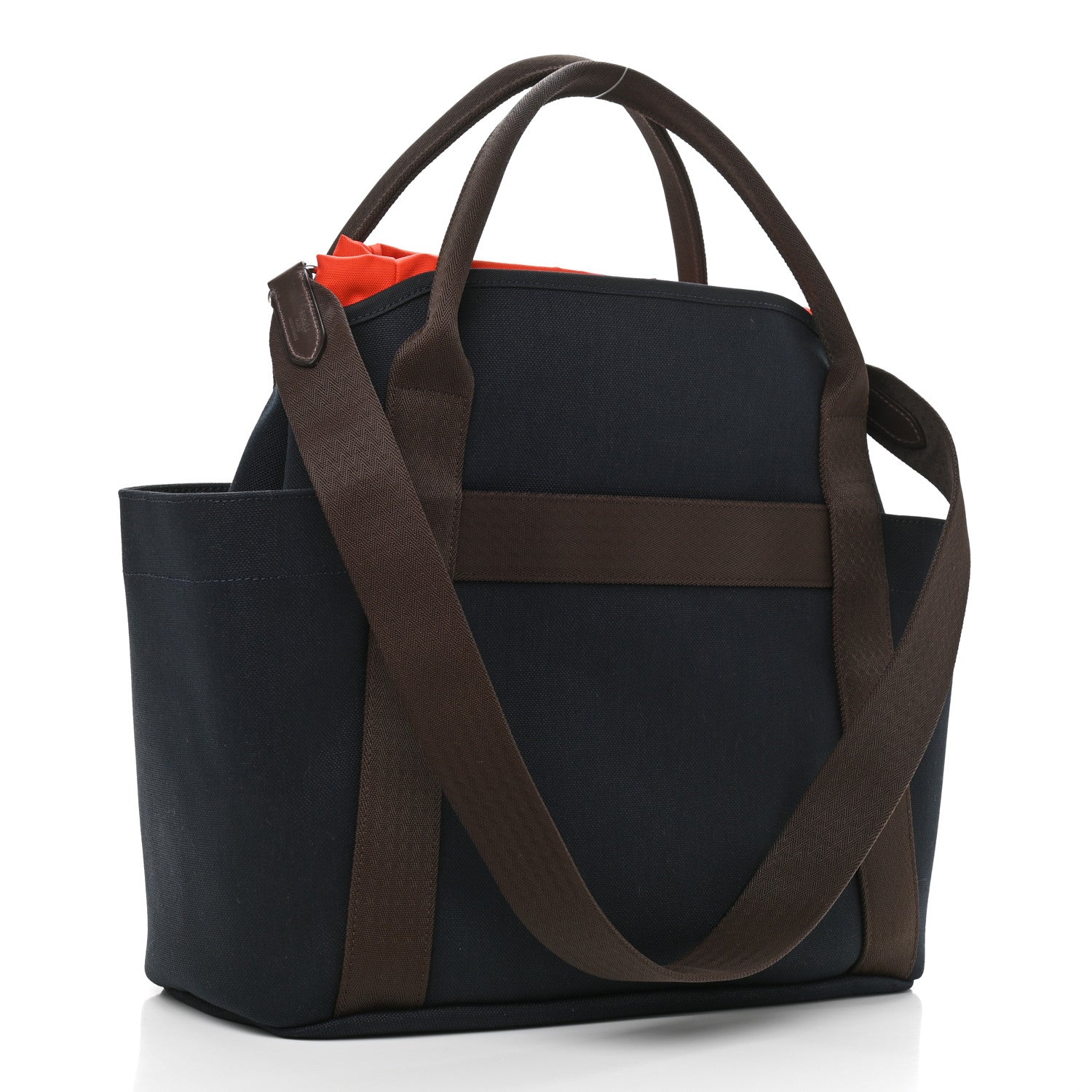 Hermes Canvas The Grooming Bag Bleu Navy Feu 4 of 12