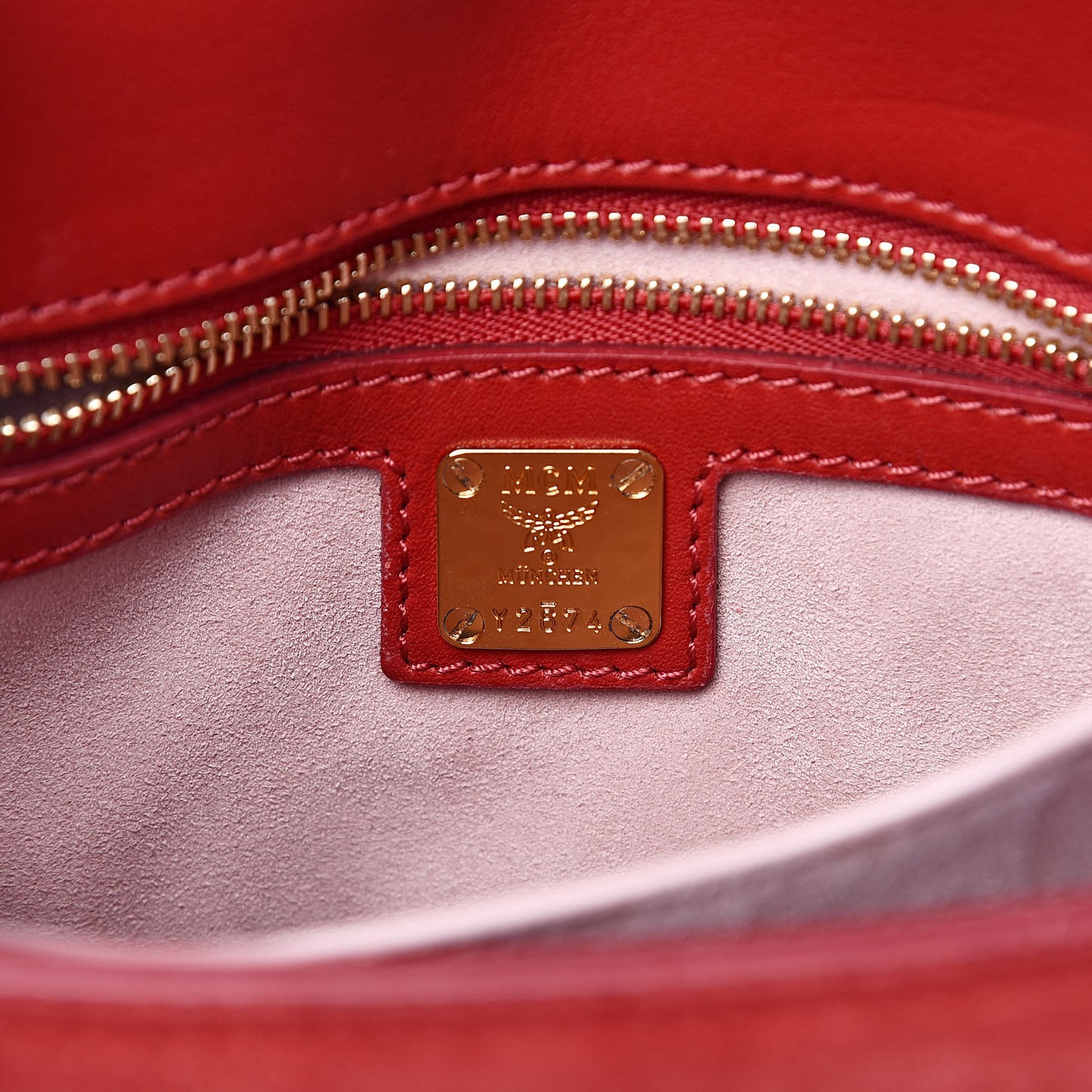 Suede Calfskin Trisha Small Shoulder Bag Red