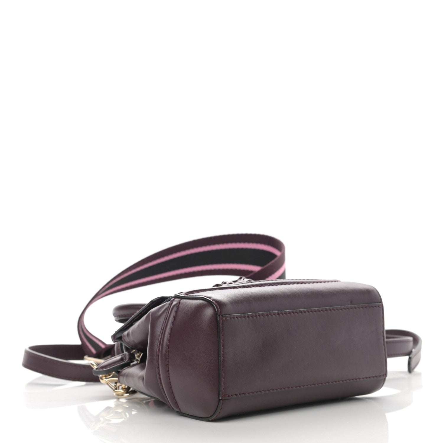 Versace Calfskin Small Palazzo Empire Bag Burgundy 3 of 18