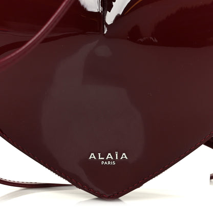 Alaia Patent Calfskin Le Coeur Bag Garnet Red 7 of 9