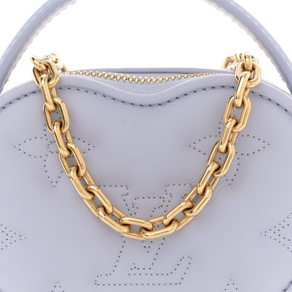 Louis Vuitton Calfskin Embroidered Monogram Pop My Heart Bag Pouch Lilac 7 of 10
