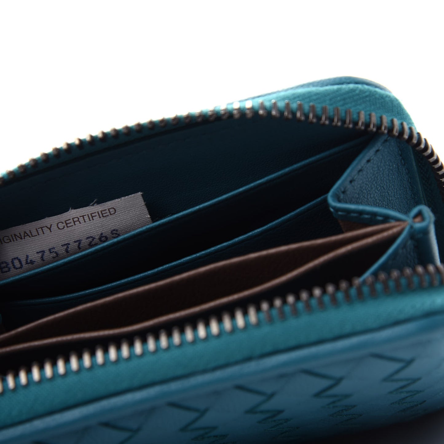 Nappa Intrecciato Zip Around Wallet Canard