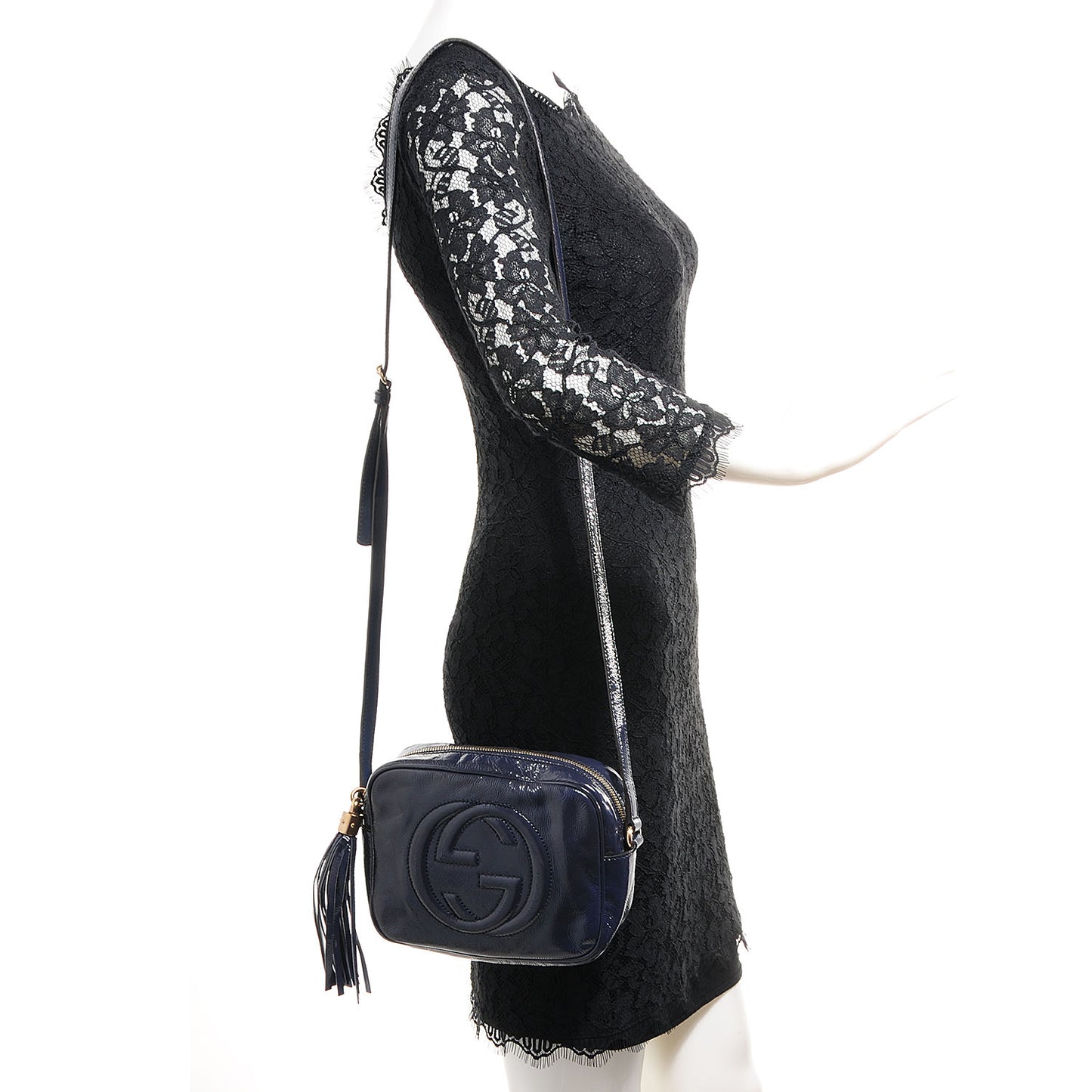 Vernice Naplack Small Soho Disco Bag Uniform Blue