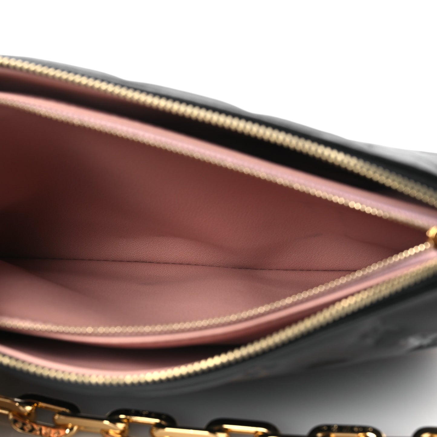 Lambskin Embossed Monogram Coussin PM Black