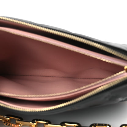 Louis Vuitton Lambskin Embossed Monogram Coussin PM Black 5 of 10