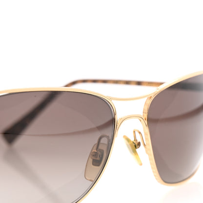 Louis Vuitton Metal Conspiration Pilote Aviator Sunglasses Z0251U Gold 8 of 9
