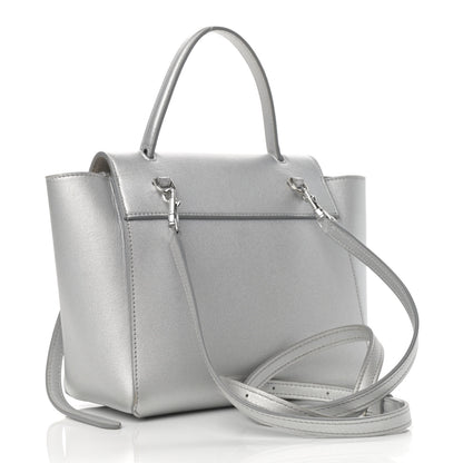 Celine Laminated Calfskin Nano Belt Bag Silver 3 of 13