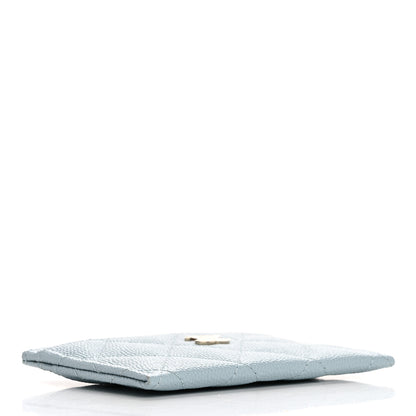 Chanel Caviar Quilted Card Holder Light Blue 4 of 12