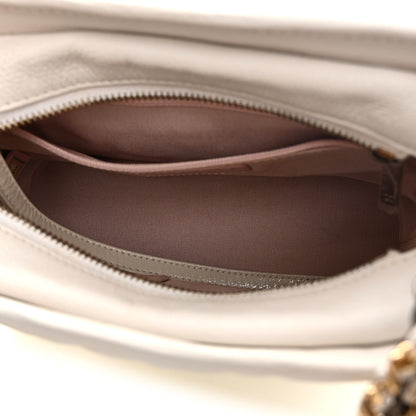 Chanel Patent Goatskin Quilted Small Gabrielle Hobo White 5 of 12