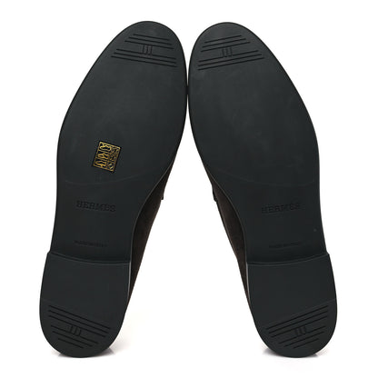 Hermes Suede Calfskin Mens Duke Loafers 44 5 of 9