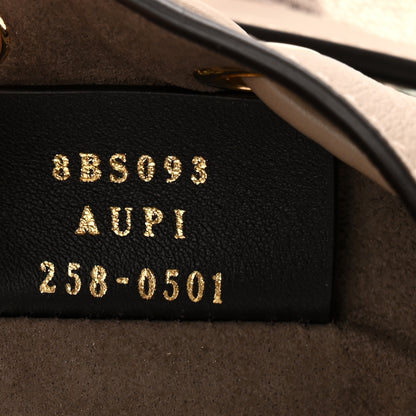 Fendi Canvas Vitello King FF Embroidered Mini Mon Tresor Bucket Bag Matcha Milk Dove 7 of 10