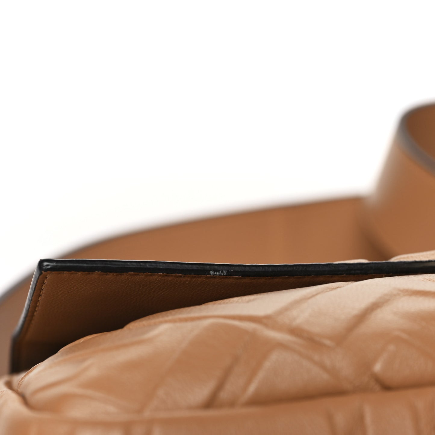 Nappa FF 1974 Embossed Baguette Miele Scuro