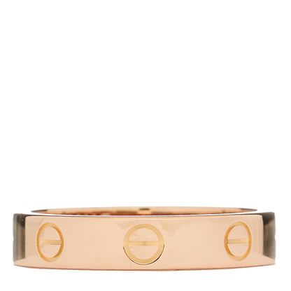 Cartier 18K Pink Gold Diamond 4mm LOVE Wedding Band Ring 53 6.5 3 of 4