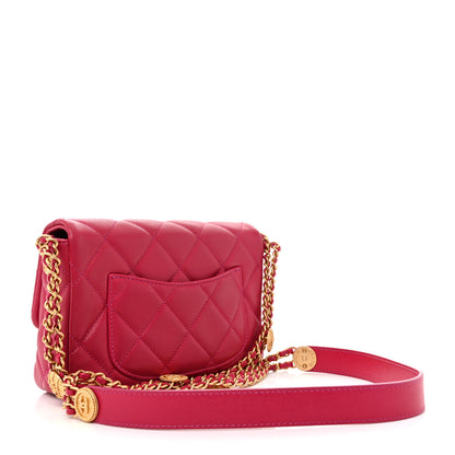 Chanel Caviar Quilted Small Twist Your Buttons Flap Fuchsia 3 of 11