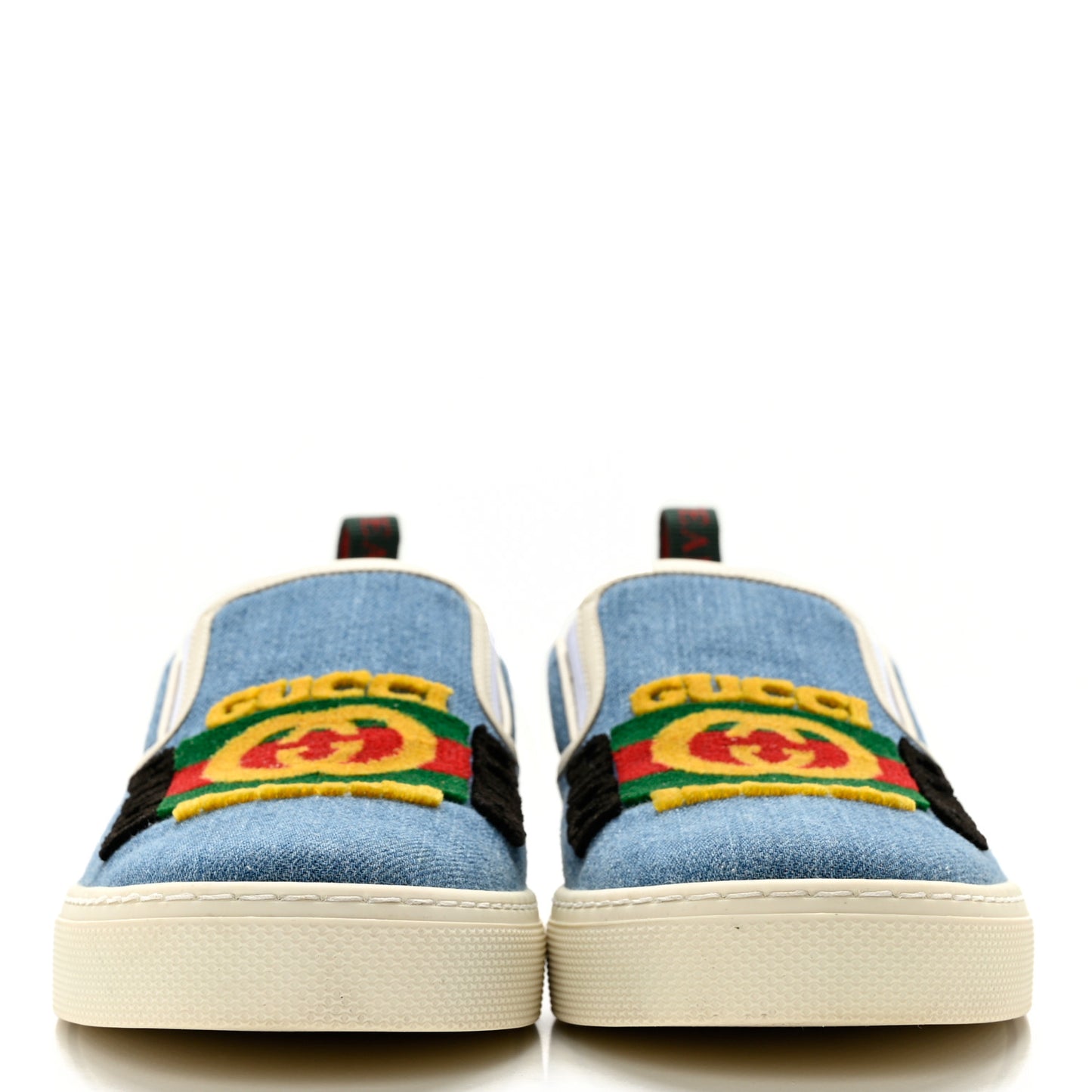 Kura Denim Logo Embroidered Mens Slip On Sneakers 7.5 Blue