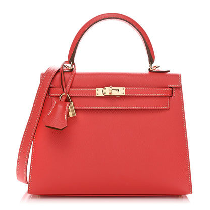 Hermes Epsom Candy Kelly Sellier 25 Rose Jaipur Gold 1 of 11