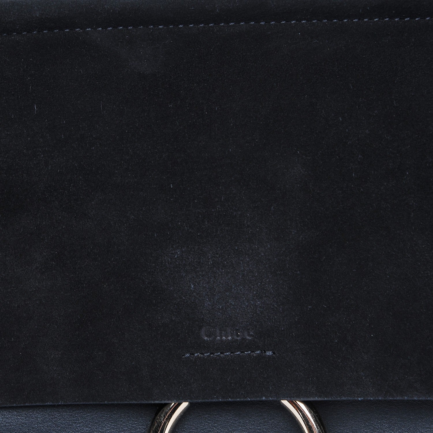 Chloe Suede Calfskin Medium Faye Shoulder Bag Black 8 of 9