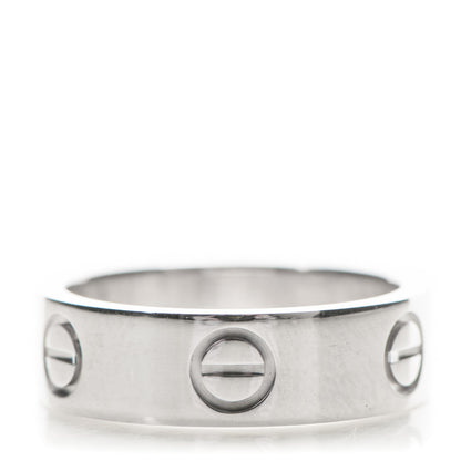 Cartier 18K White Gold 5.5mm LOVE Ring 50 5.25 1 of 4