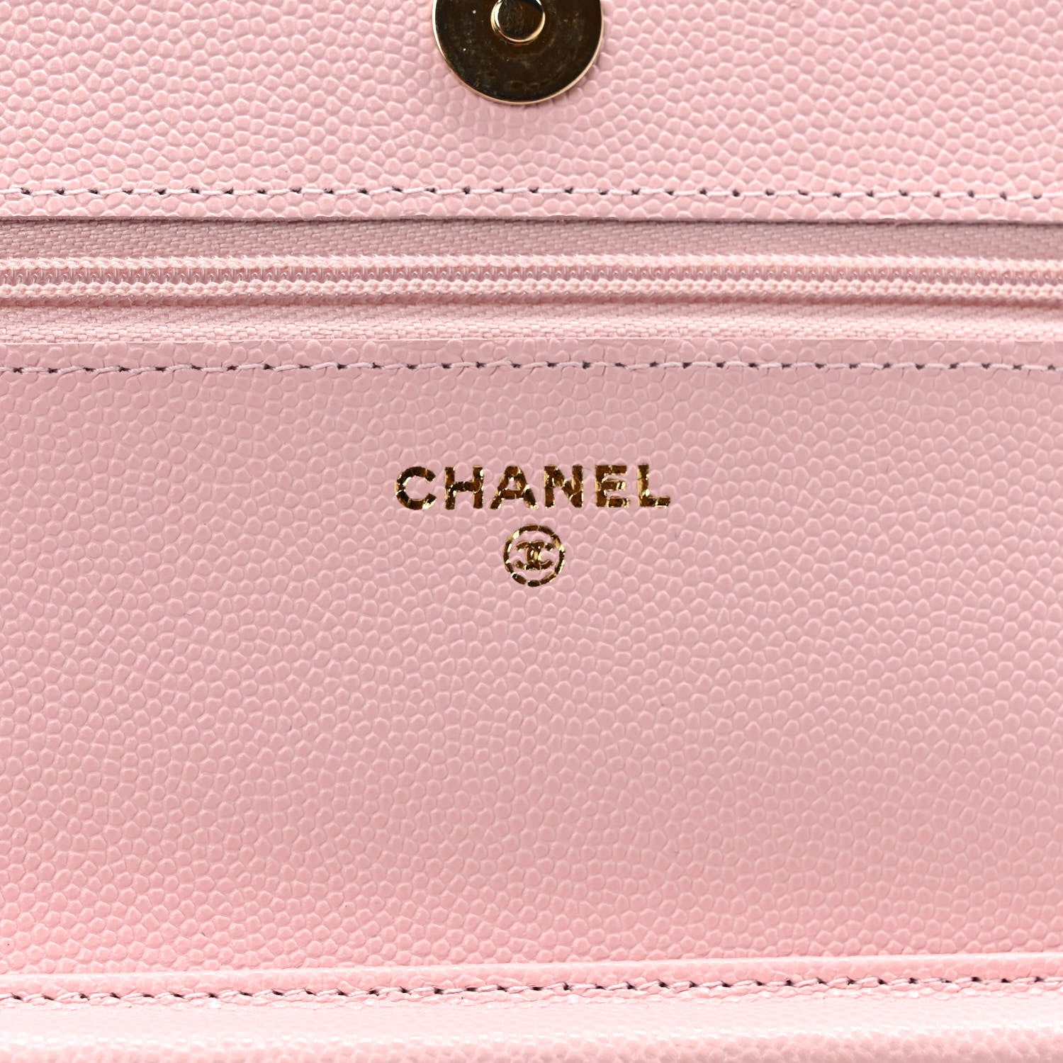 Chanel Caviar Quilted Wallet on Chain WOC Light Pink 6 of 10