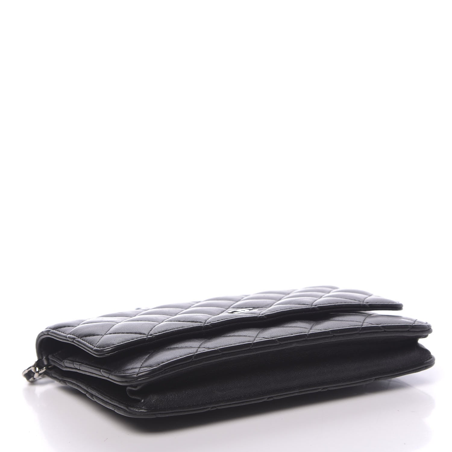 Chanel Lambskin Quilted Wallet On Chain WOC Black 4 of 16