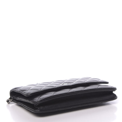 Chanel Lambskin Quilted Wallet On Chain WOC Black 4 of 16