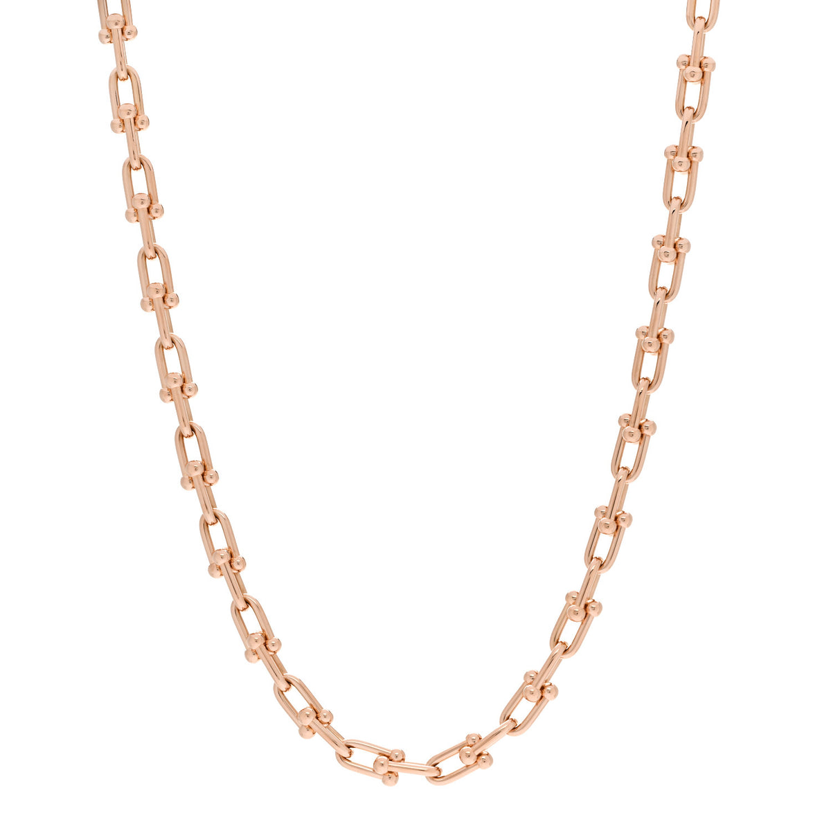 Tiffany 18K Rose Gold Small HardWear Link Necklace 1 of 5