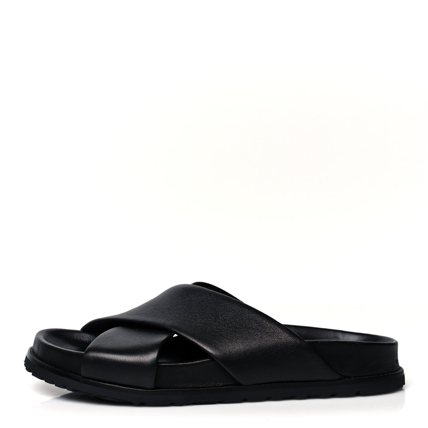 Calfskin Jimmy Cross Slides 36 Black