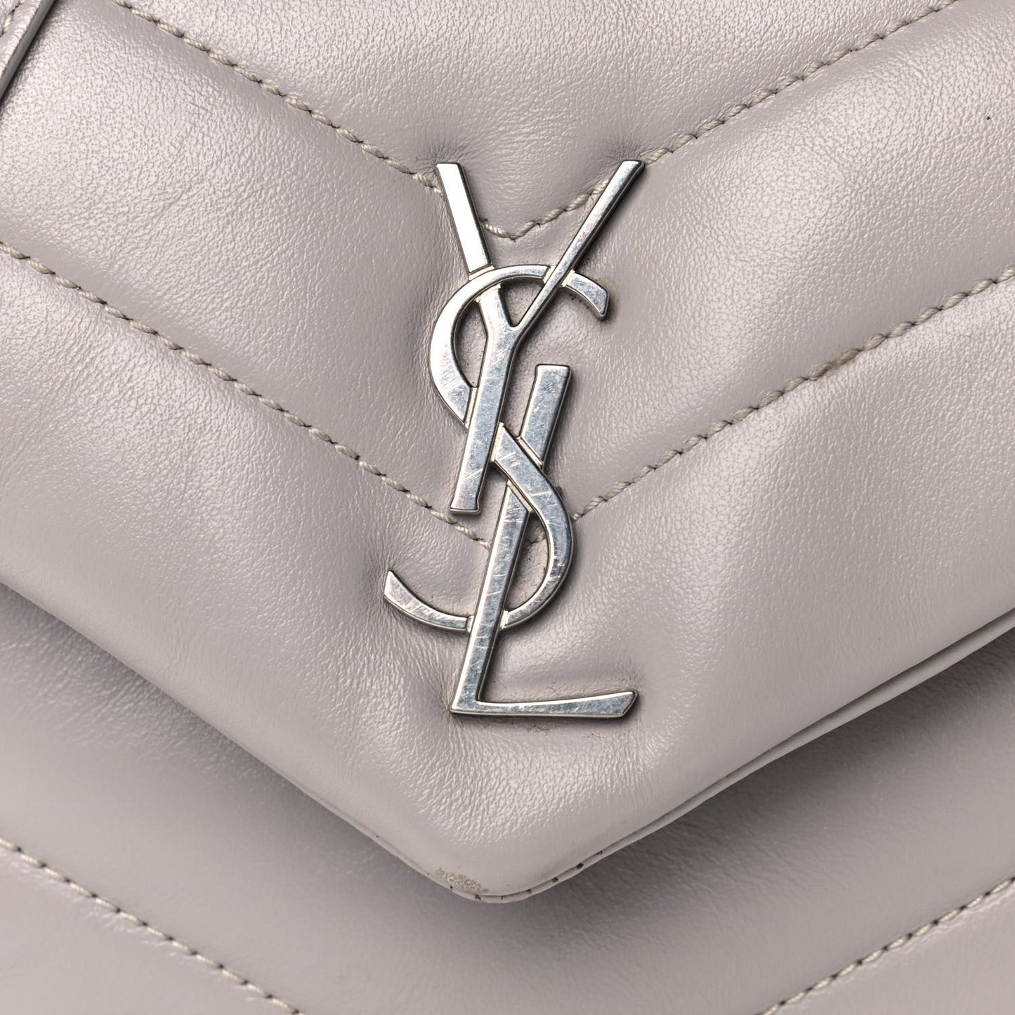 Calfskin Y Quilted Monogram Toy Loulou Satchel Granite